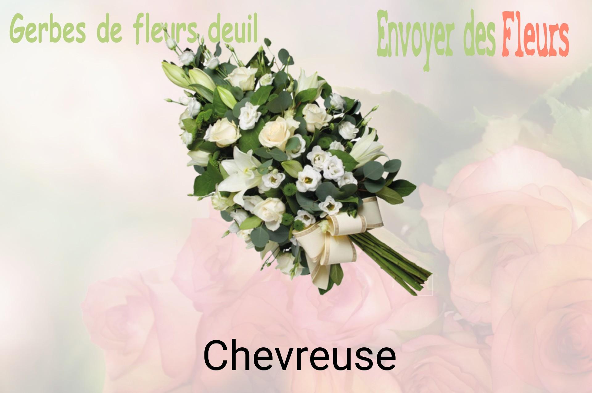 Gerbe de fleurs de deuil livrée à Chevreuse